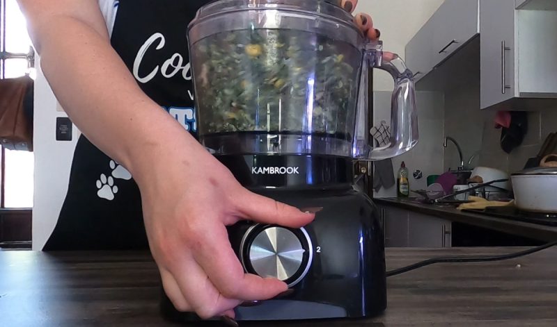 homemade low-carb chicken cat food recipe - Crystal using the food processor